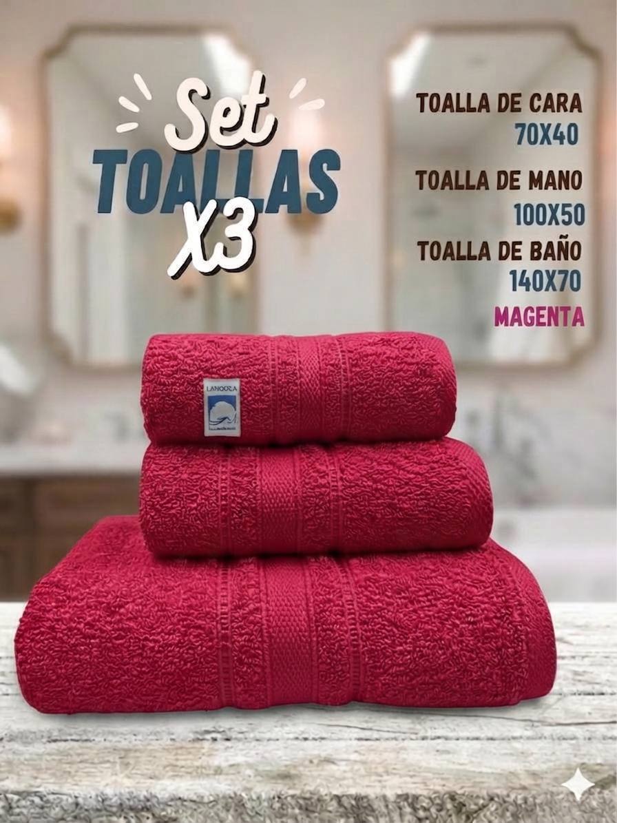 Set toallas x3