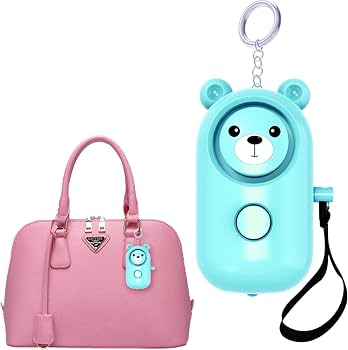Llavero De Alarma Personal Con Diseño De Oso