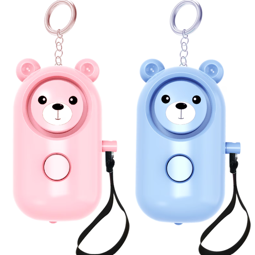 Llavero De Alarma Personal Con Diseño De Oso