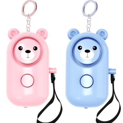 Llavero De Alarma Personal Con Diseño De Oso