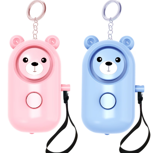 Llavero De Alarma Personal Con Diseño De Oso