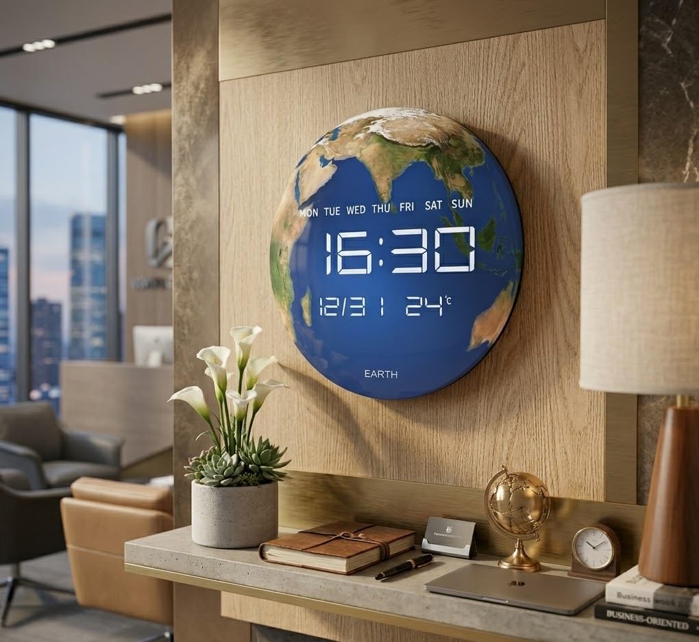 Relojes De Pared Digitales LED Redondos
