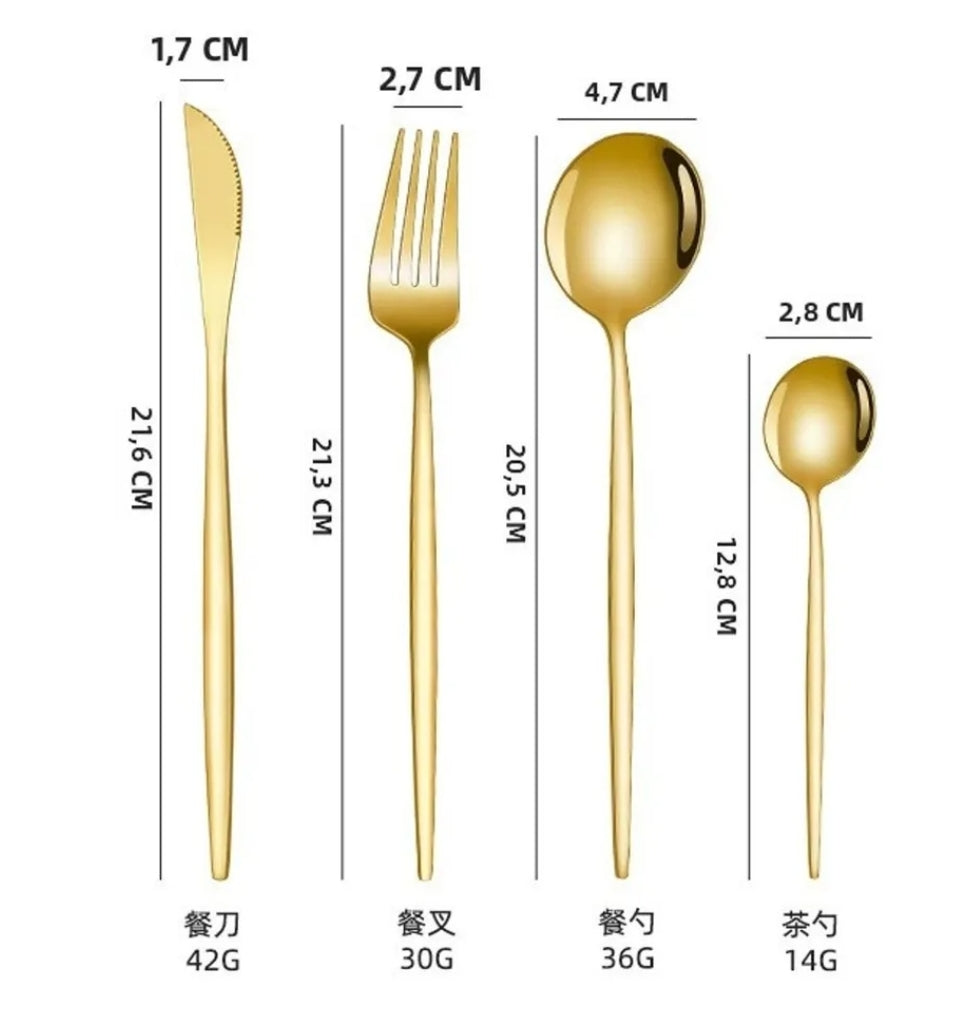Set de cucharas tornasol