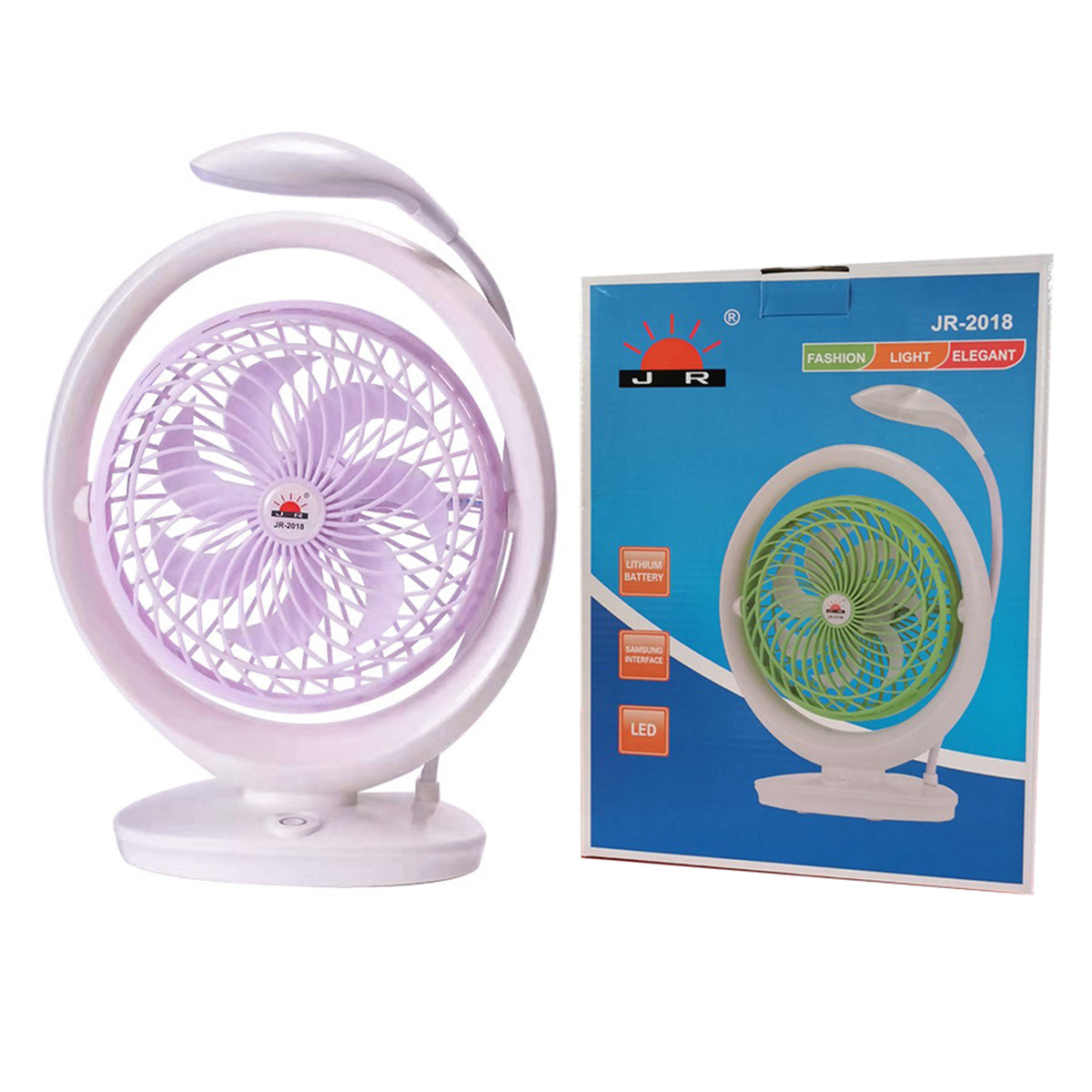 Ventilador Recargable Con Luz