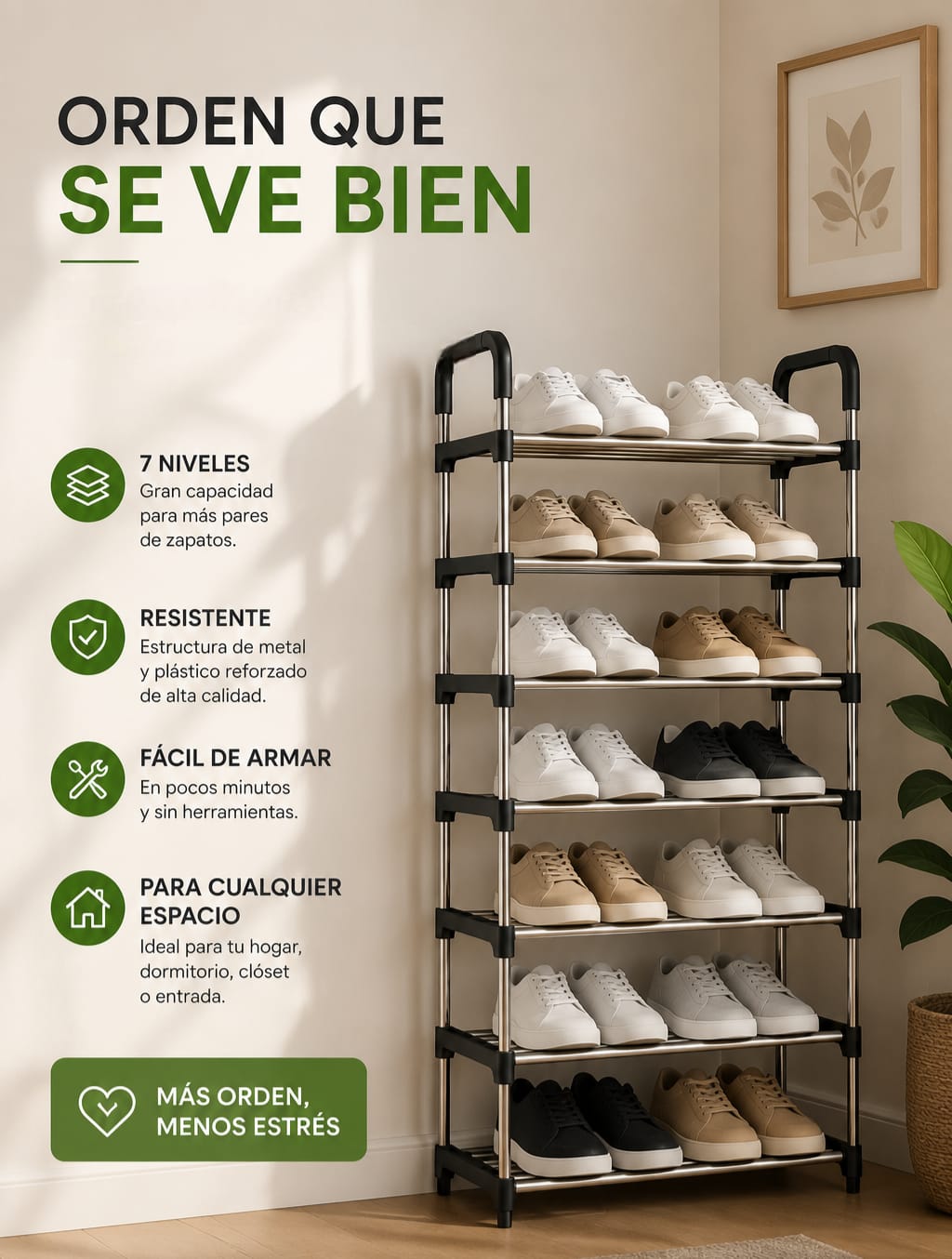 Zapatera de 7 pisos