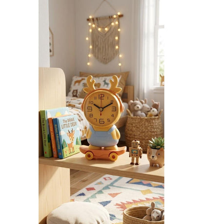 Lámpara de noche de luna con diseño de reloj