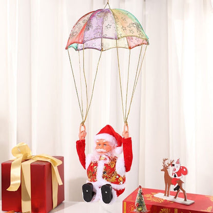 Adorno navideño Santa Claus paracaidas