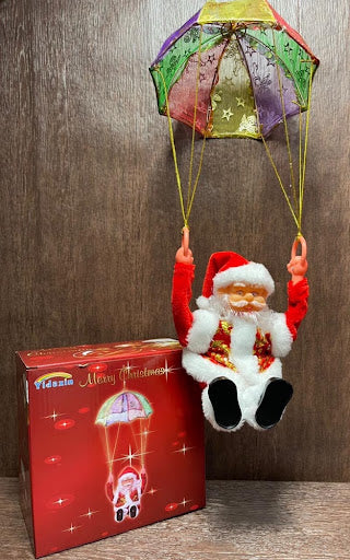 Adorno navideño Santa Claus paracaidas