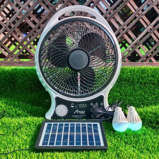 Ventilador recargable solar con Bluetooth