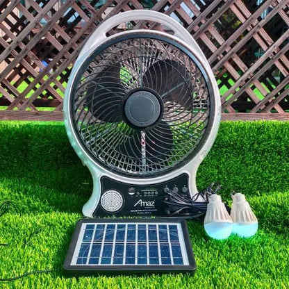 Ventilador recargable solar con Bluetooth