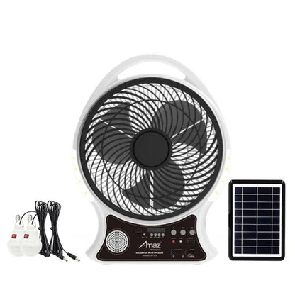 Ventilador recargable solar con Bluetooth