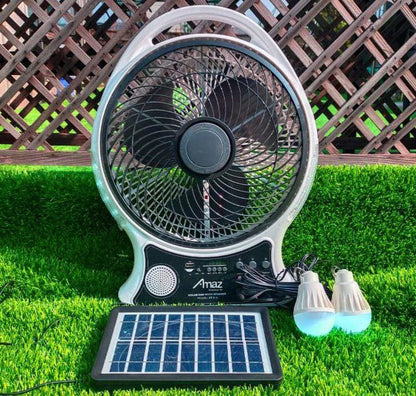 Ventilador recargable solar con Bluetooth