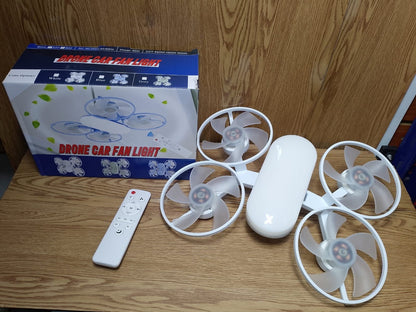 Lámpara ventilador estilo dron