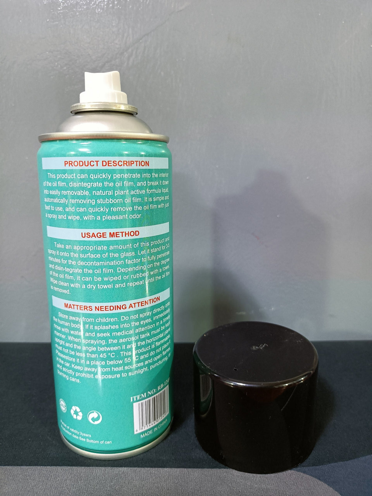 Limpiador aerosol para parabrisas y vidrios