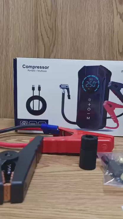 Compresor de aire portátil multifuncional